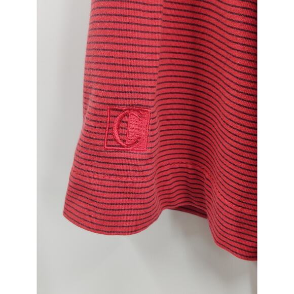 Chiliwear Red and Black Stripe Button Up Polo Style Top Shirt Men's Large - Picture 3 of 5